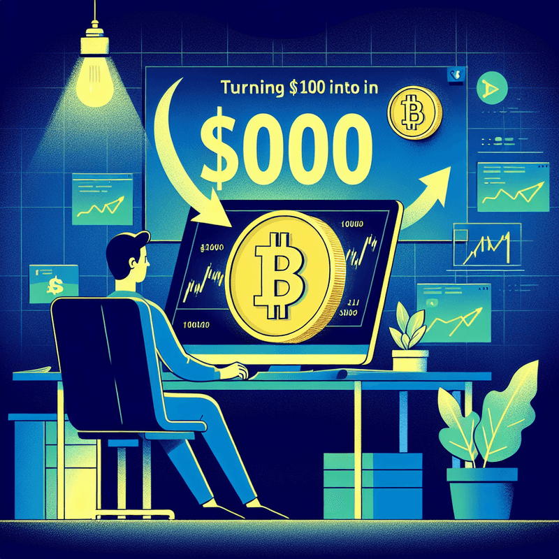 FIG‑1 alt about "turn $100 into $1,000 crypto"